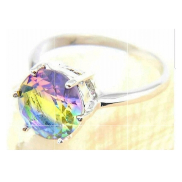 New .925 stamped tourmaline 🌈 ring - Picture 2 of 2